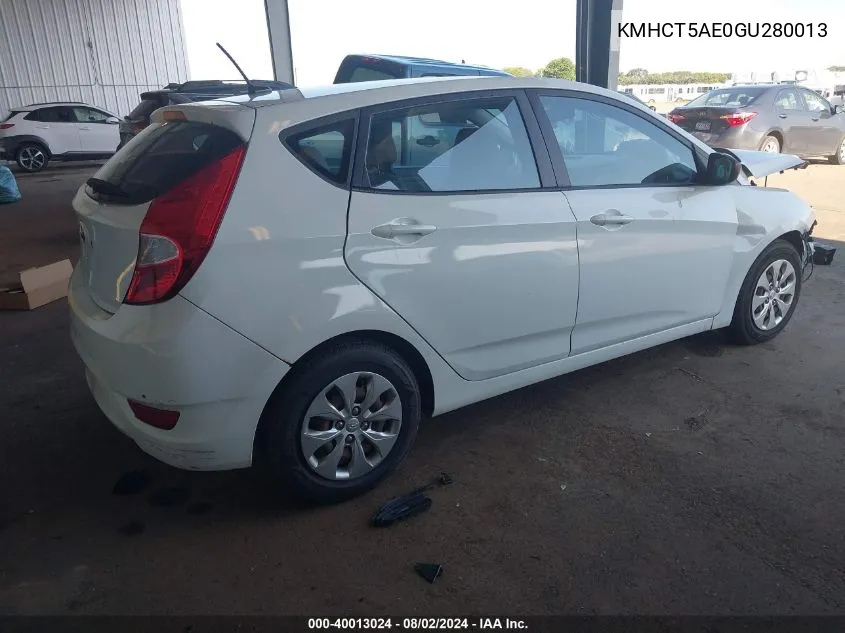 KMHCT5AE0GU280013 2016 Hyundai Accent Se