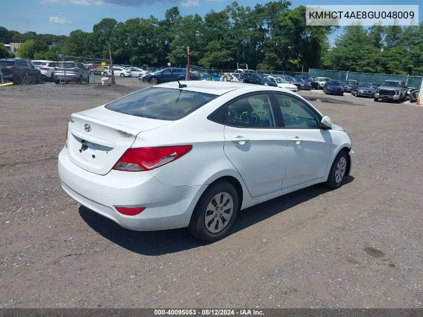 KMHCT4AE8GU048009 2016 Hyundai Accent Se