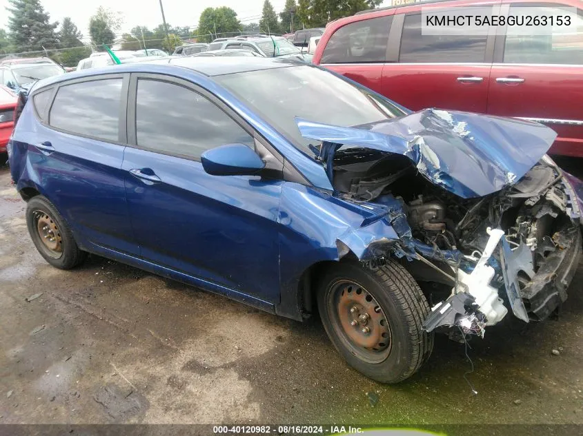 2016 Hyundai Accent Se VIN: KMHCT5AE8GU263153 Lot: 40120982