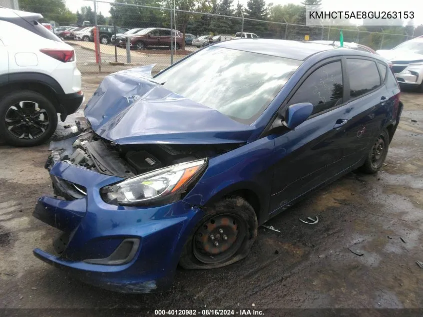 2016 Hyundai Accent Se VIN: KMHCT5AE8GU263153 Lot: 40120982