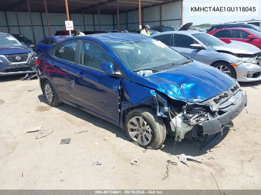 KMHCT4AE1GU118045 2016 Hyundai Accent Se