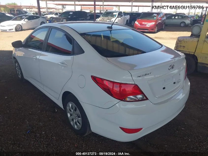 2016 Hyundai Accent Se VIN: KMHCT4AE6GU159786 Lot: 40137273