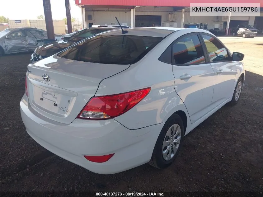 2016 Hyundai Accent Se VIN: KMHCT4AE6GU159786 Lot: 40137273