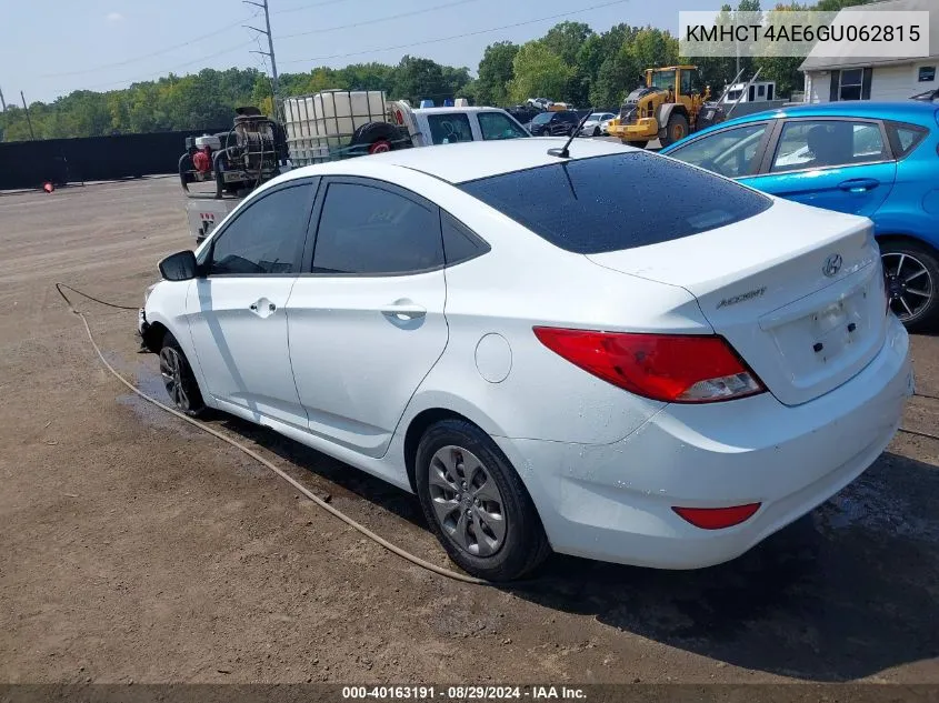 2016 Hyundai Accent Se VIN: KMHCT4AE6GU062815 Lot: 40163191