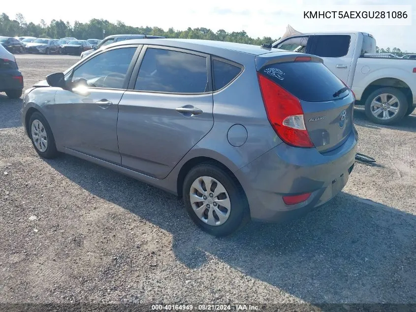 KMHCT5AEXGU281086 2016 Hyundai Accent Se