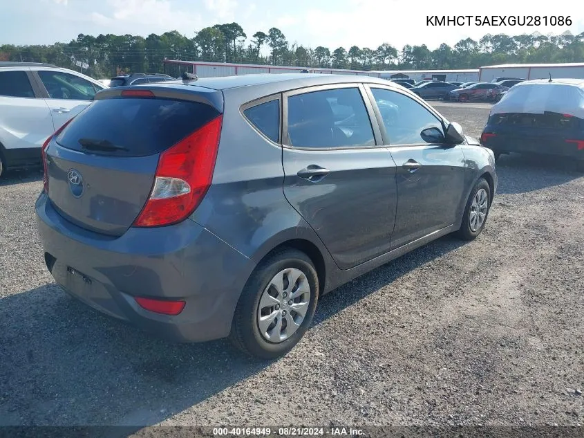 KMHCT5AEXGU281086 2016 Hyundai Accent Se