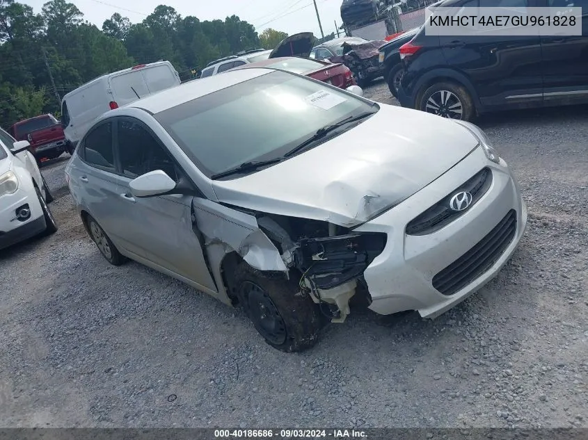 2016 Hyundai Accent Se VIN: KMHCT4AE7GU961828 Lot: 40186686