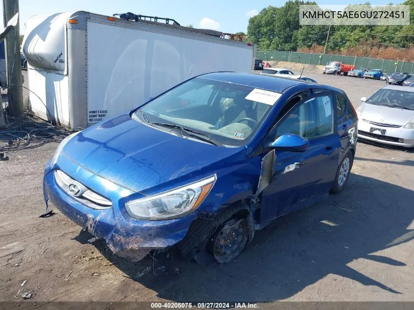 KMHCT5AE6GU272451 2016 Hyundai Accent Se