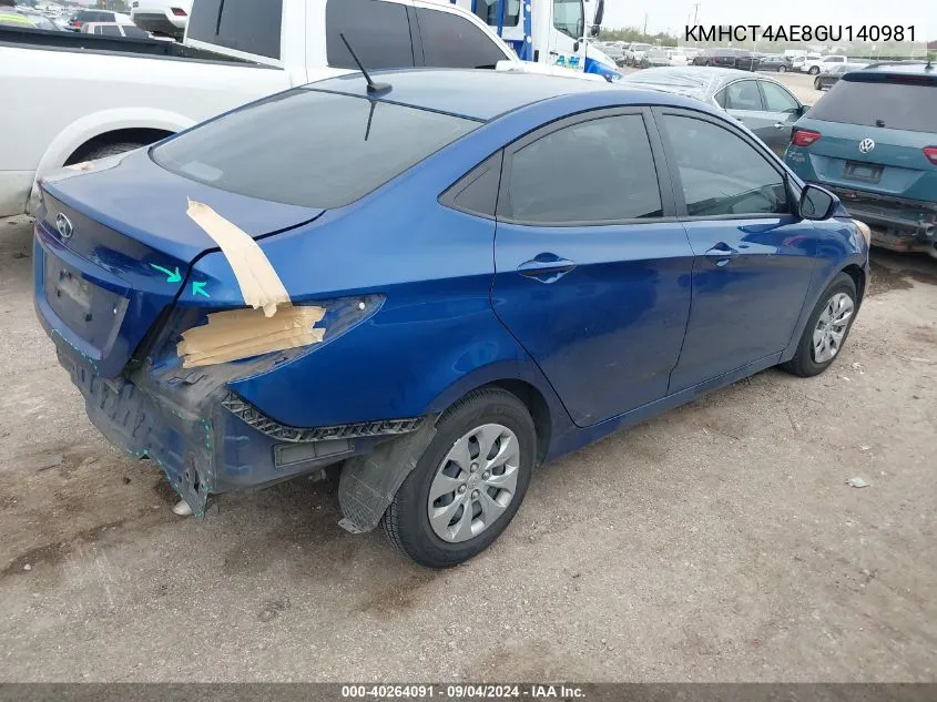 KMHCT4AE8GU140981 2016 Hyundai Accent Se