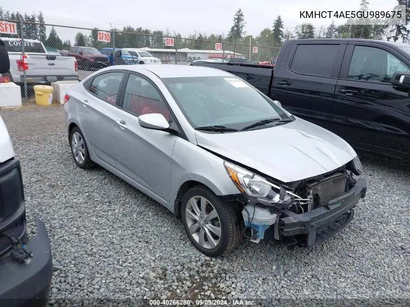 2016 Hyundai Accent Se VIN: KMHCT4AE5GU989675 Lot: 40266280