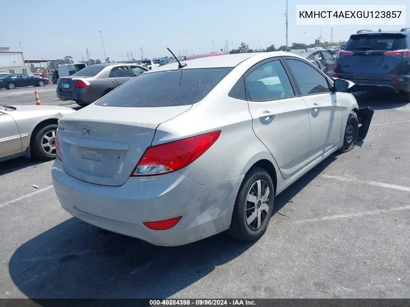 2016 Hyundai Accent Se VIN: KMHCT4AEXGU123857 Lot: 40284398