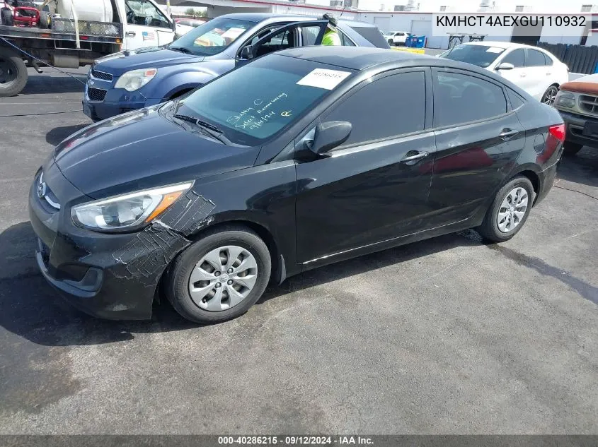 KMHCT4AEXGU110932 2016 Hyundai Accent Se