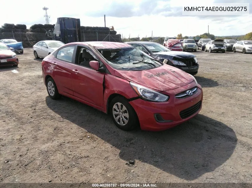 KMHCT4AE0GU029275 2016 Hyundai Accent Se