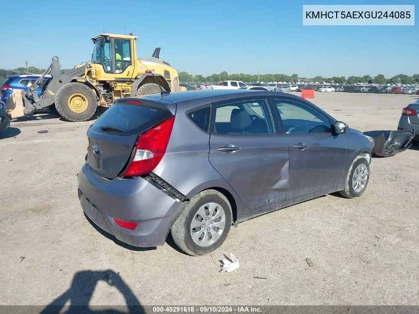 KMHCT5AEXGU244085 2016 Hyundai Accent Se