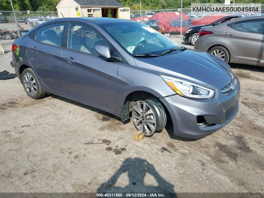 2016 Hyundai Accent Se VIN: KMHCU4AE5GU045484 Lot: 40311560