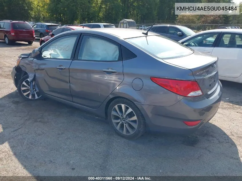 2016 Hyundai Accent Se VIN: KMHCU4AE5GU045484 Lot: 40311560