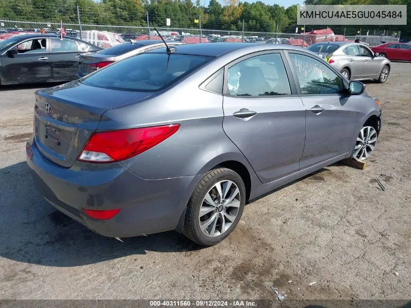 KMHCU4AE5GU045484 2016 Hyundai Accent Se