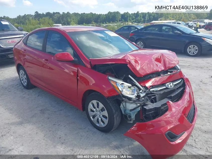 KMHCT4AE4GU138869 2016 Hyundai Accent Se