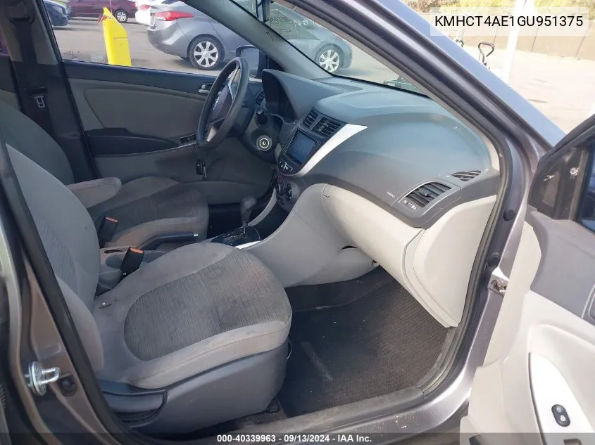 KMHCT4AE1GU951375 2016 Hyundai Accent Se