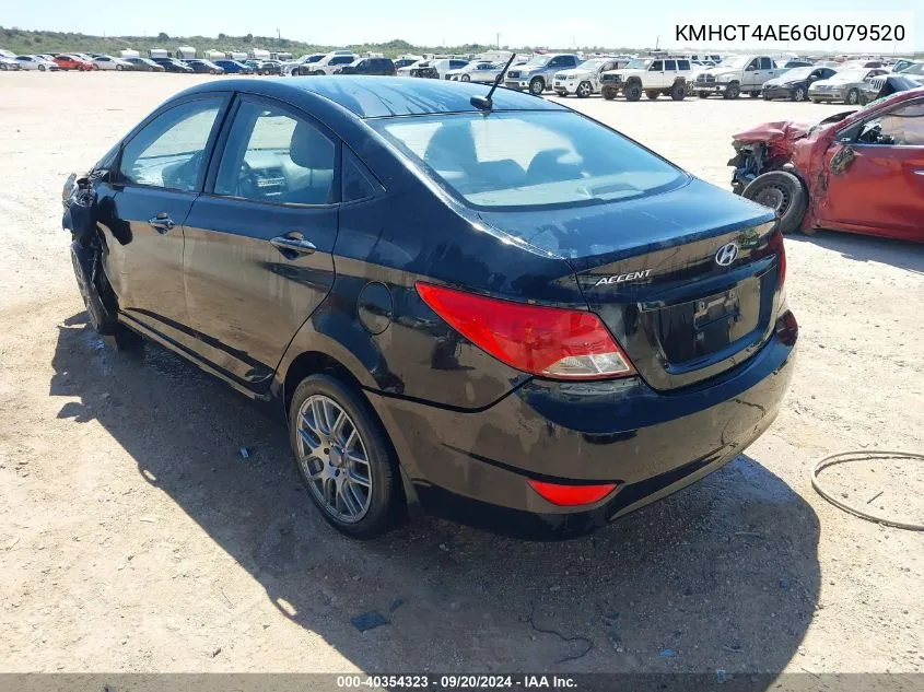 2016 Hyundai Accent Se VIN: KMHCT4AE6GU079520 Lot: 40354323