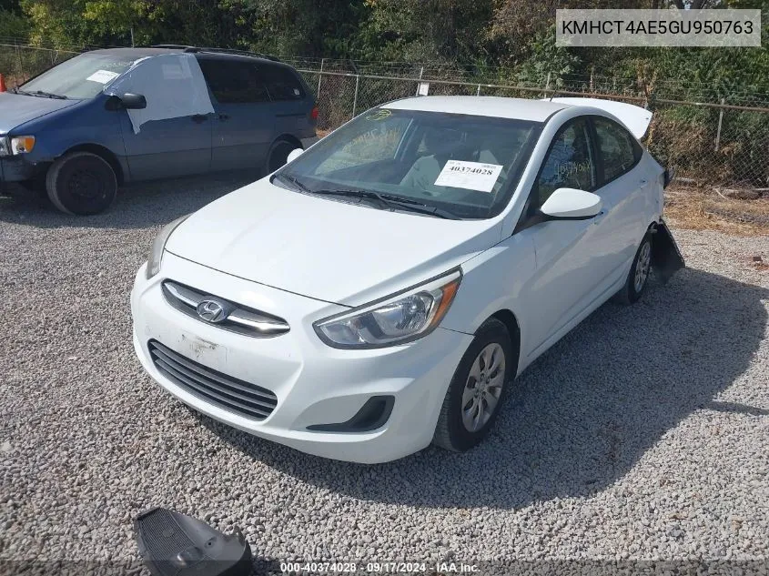 2016 Hyundai Accent Se VIN: KMHCT4AE5GU950763 Lot: 40374028