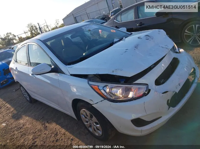 KMHCT4AE3GU051514 2016 Hyundai Accent Se