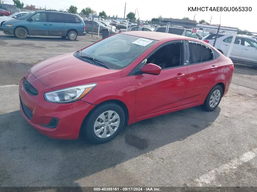 2016 Hyundai Accent Se VIN: KMHCT4AE8GU065330 Lot: 40385161