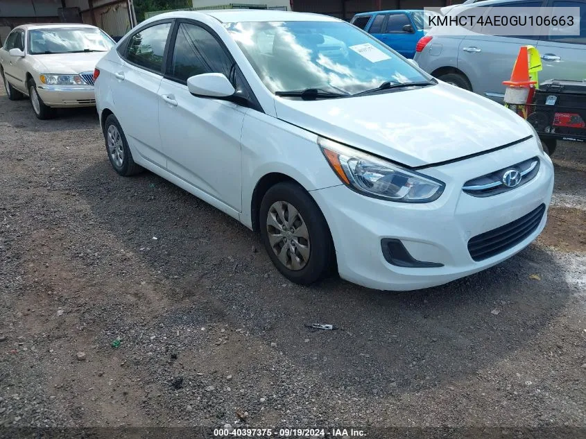 KMHCT4AE0GU106663 2016 Hyundai Accent Se