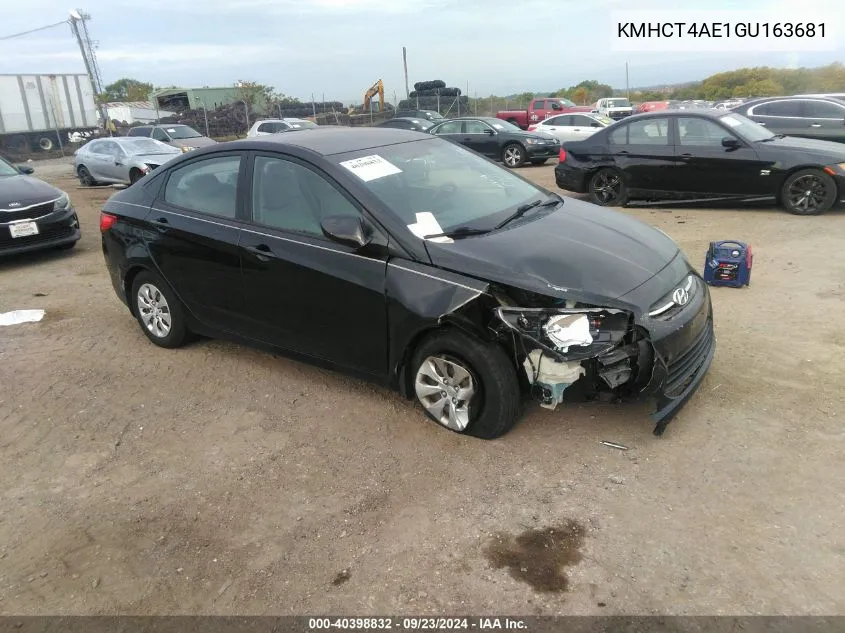 2016 Hyundai Accent Se VIN: KMHCT4AE1GU163681 Lot: 40398832