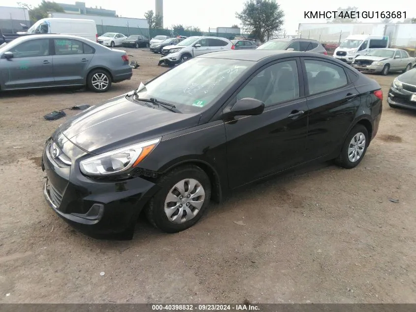 2016 Hyundai Accent Se VIN: KMHCT4AE1GU163681 Lot: 40398832