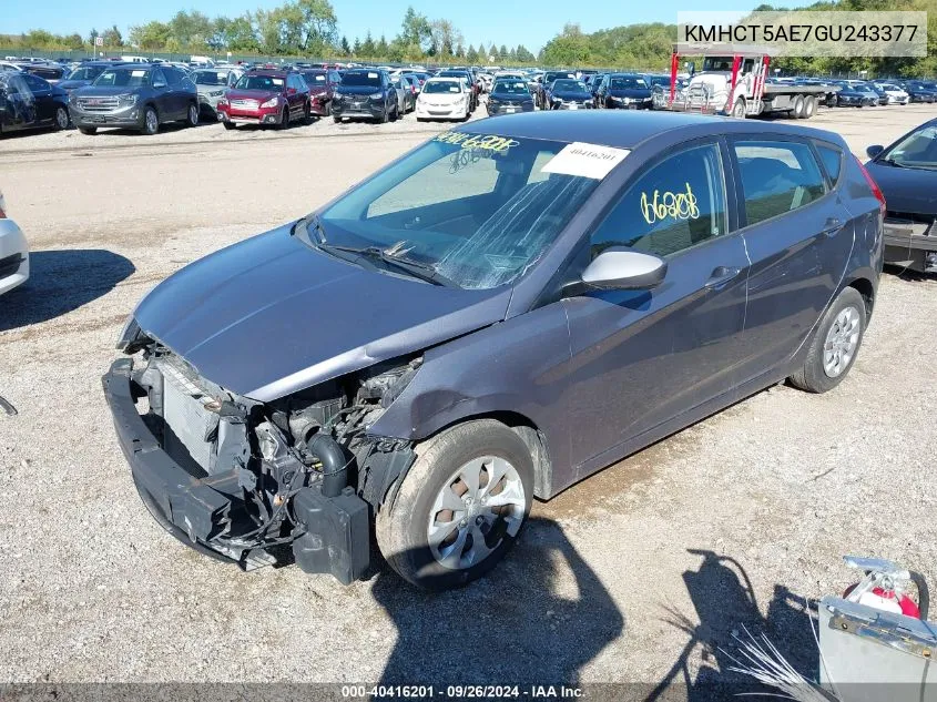 KMHCT5AE7GU243377 2016 Hyundai Accent Se