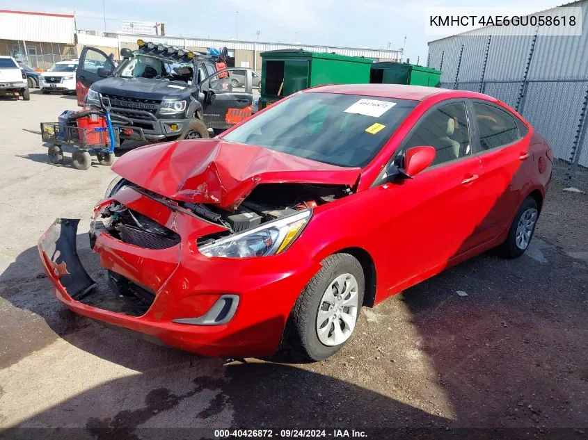 KMHCT4AE6GU058618 2016 Hyundai Accent Se