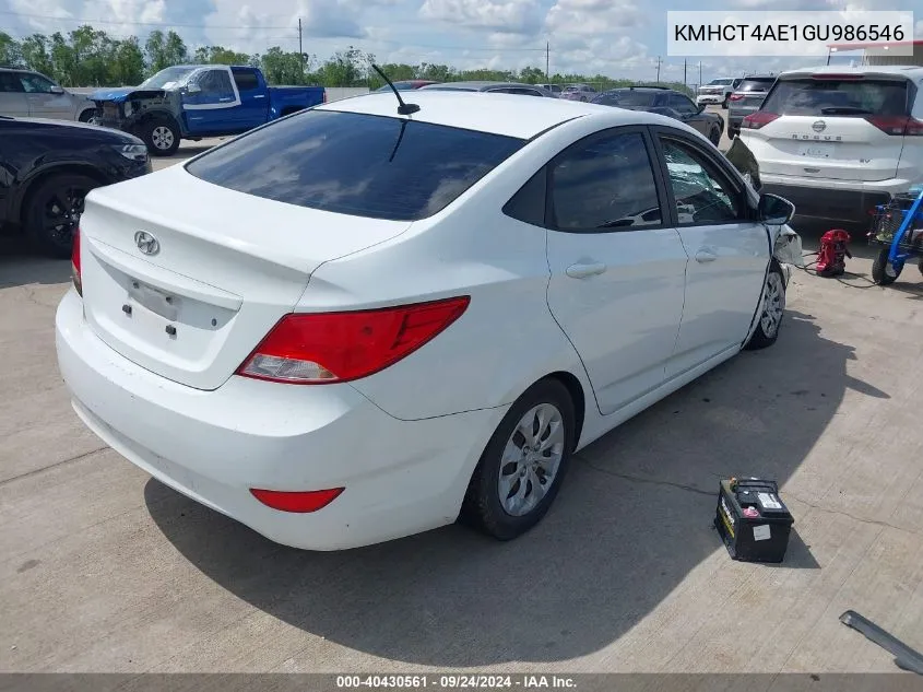 KMHCT4AE1GU986546 2016 Hyundai Accent Se