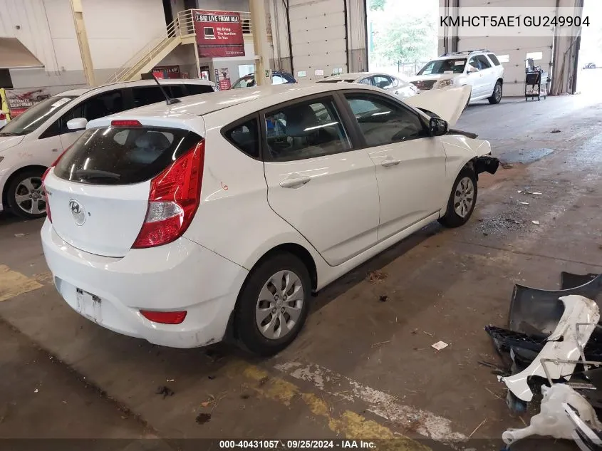 KMHCT5AE1GU249904 2016 Hyundai Accent Se