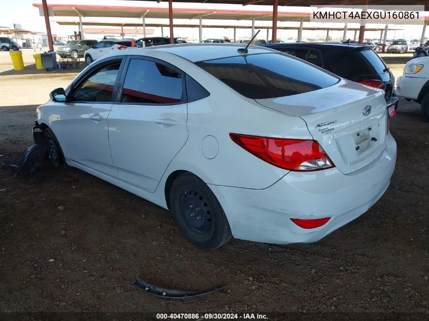 2016 Hyundai Accent Se VIN: KMHCT4AEXGU160861 Lot: 40470886