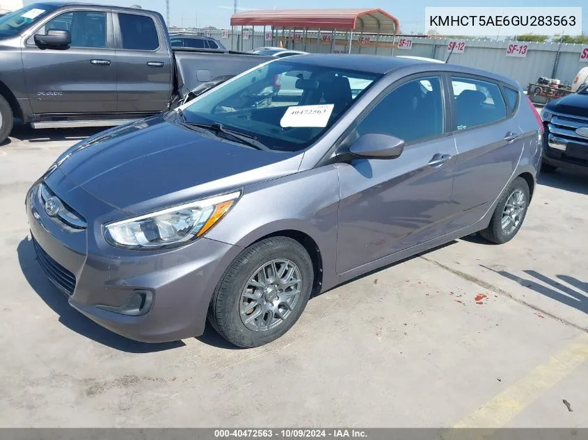 2016 Hyundai Accent Se VIN: KMHCT5AE6GU283563 Lot: 40472563