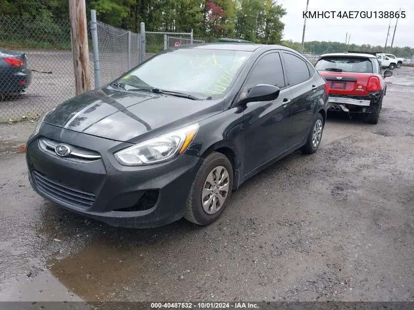 2016 Hyundai Accent Se VIN: KMHCT4AE7GU138865 Lot: 40487532