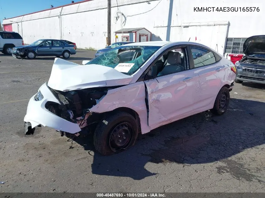 2016 Hyundai Accent Se VIN: KMHCT4AE3GU165576 Lot: 40487693