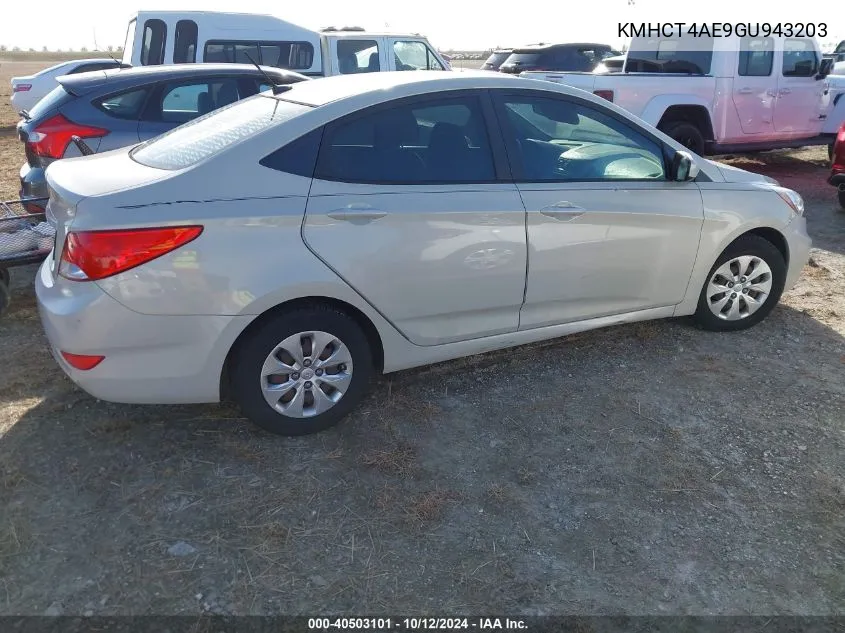 2016 Hyundai Accent Se VIN: KMHCT4AE9GU943203 Lot: 40503101