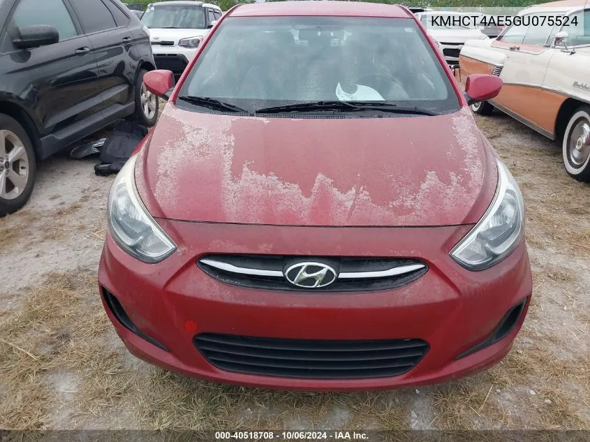 2016 Hyundai Accent Se VIN: KMHCT4AE5GU075524 Lot: 40518708