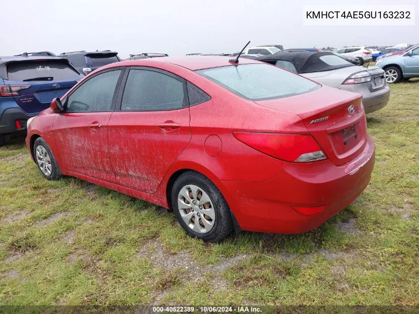 2016 Hyundai Accent Se VIN: KMHCT4AE5GU163232 Lot: 40522389