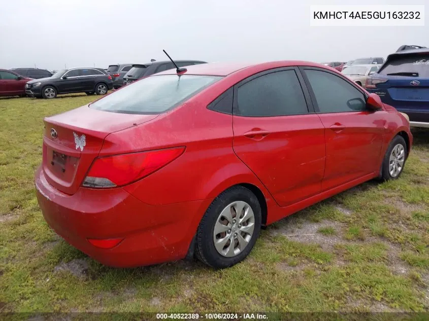 2016 Hyundai Accent Se VIN: KMHCT4AE5GU163232 Lot: 40522389