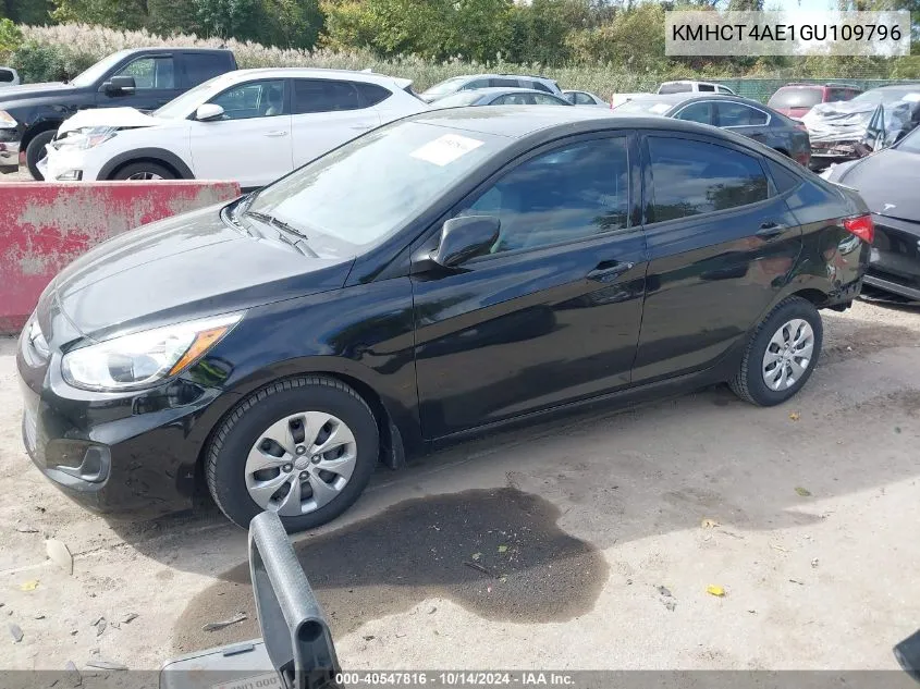 2016 Hyundai Accent Se VIN: KMHCT4AE1GU109796 Lot: 40547816