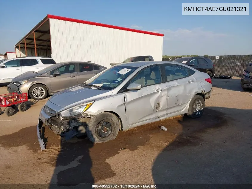 2016 Hyundai Accent Se VIN: KMHCT4AE7GU021321 Lot: 40552782