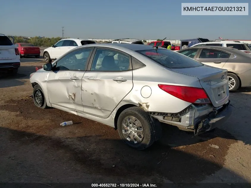 2016 Hyundai Accent Se VIN: KMHCT4AE7GU021321 Lot: 40552782