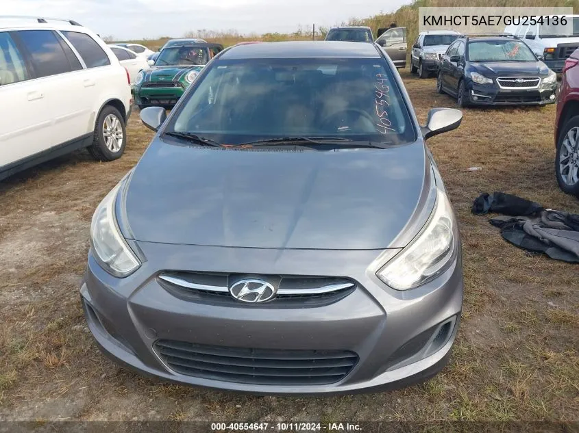 2016 Hyundai Accent Se VIN: KMHCT5AE7GU254136 Lot: 40554647