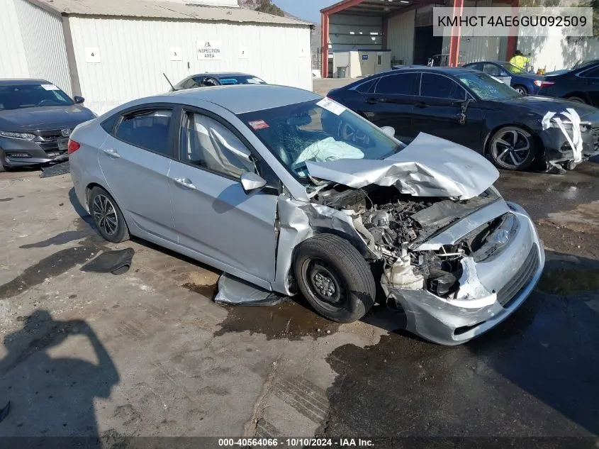 2016 Hyundai Accent Se VIN: KMHCT4AE6GU092509 Lot: 40564066