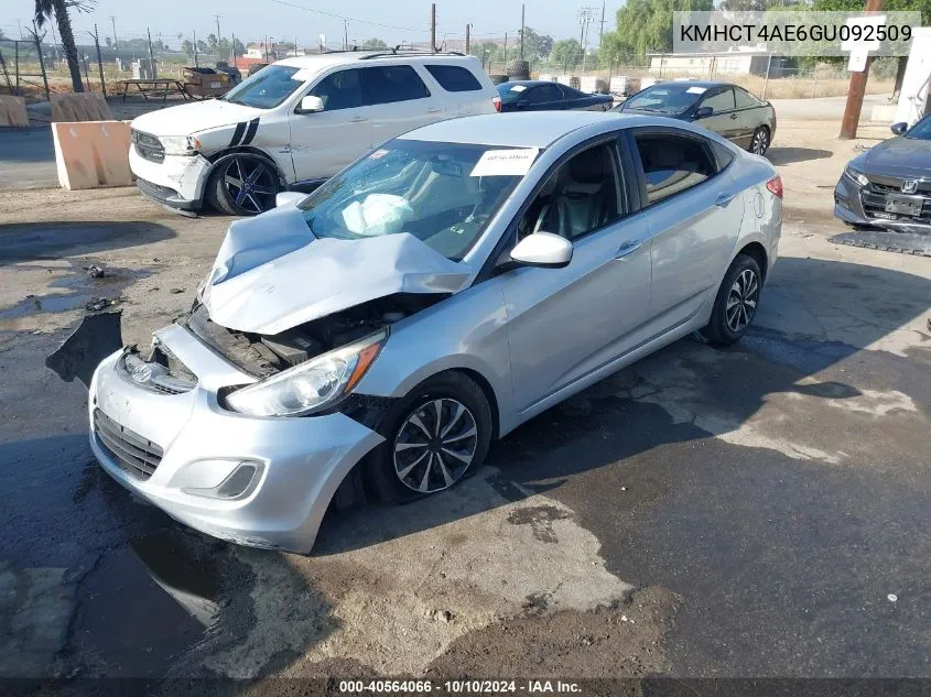 2016 Hyundai Accent Se VIN: KMHCT4AE6GU092509 Lot: 40564066