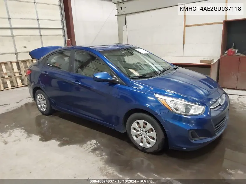 KMHCT4AE2GU037118 2016 Hyundai Accent Se