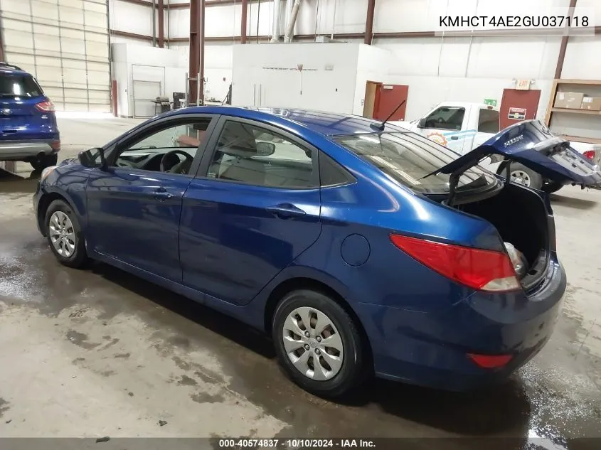 KMHCT4AE2GU037118 2016 Hyundai Accent Se